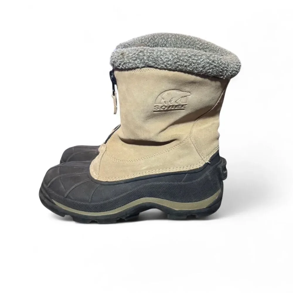 Sorel Ellesmere II Snow Boots Women’s 10 Waterproof Winter Duck Boots Beige